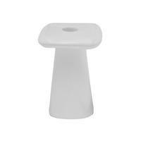 KERZENHALTER Roca Weiß 9/9/13 cm - Weiß, Metall (9/13/9cm) - Present Time