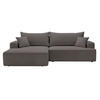 ECKSOFA California Dunkelgrau Links - Dunkelgrau, Holz/Textil (165/270cm) - Graingold