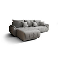 ECKSOFA mit Schlaffunktion TOKYO R Monolith 84 Rechts - Hellgrau, Textil (280/185cm) - Bedante
