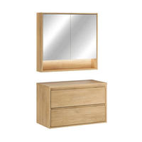 KOPALNIŠKO POHIŠTVO 80cm Edmé 2-delni komplet Lesena - rjava, leseni material (80/52.2/46cm) - Petits-meubles