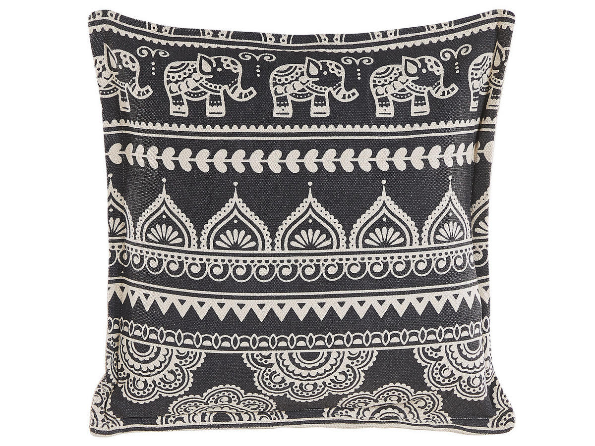 DEKOKISSEN 2er-Set Creme 45/45 cm Atabagi - Creme, Naturmaterialien/Textil (45/45cm) - Beliani