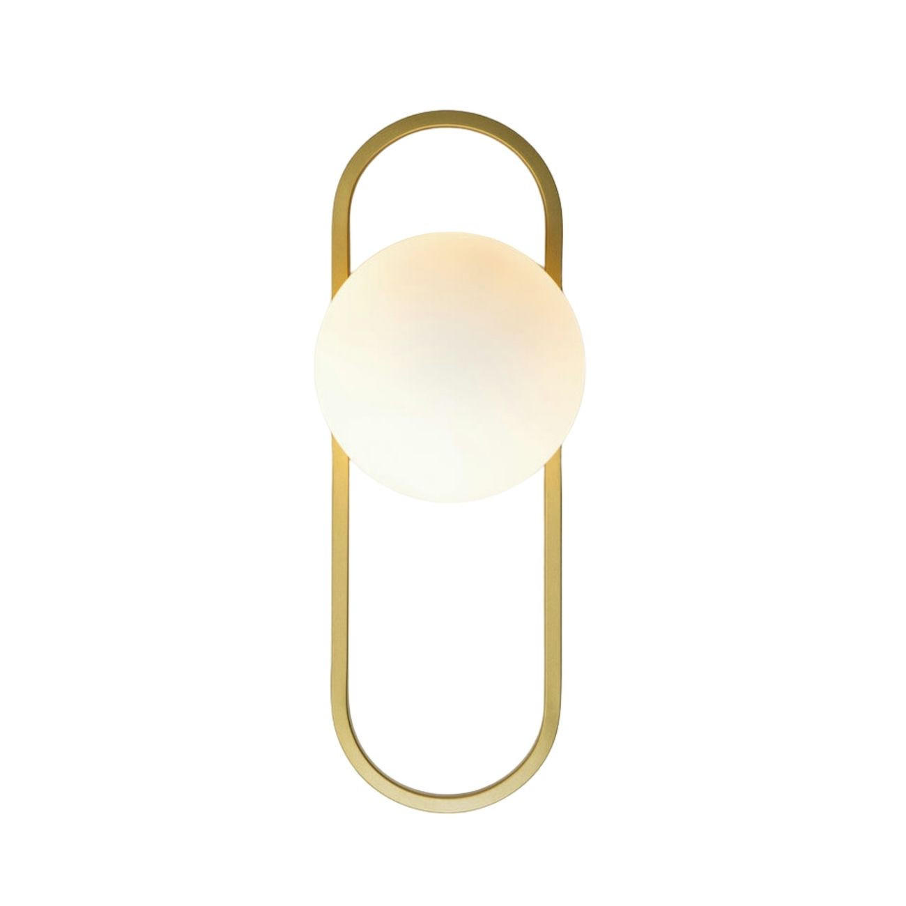 WANDLEUCHTE Belisto, Messing und Weiß, 40cm - Messingfarben, Glas (15/40/15cm) - KOSILUM
