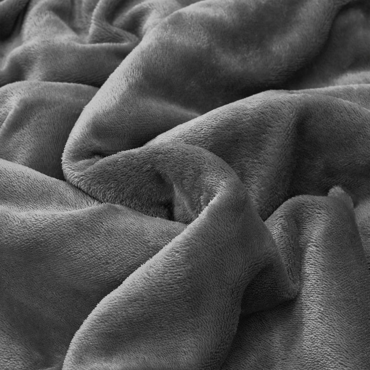 FLEECEDECKE Kuscheldecke 150x200 cm dunkelgrau - Dunkelgrau, Textil (150/200cm) - Juskys