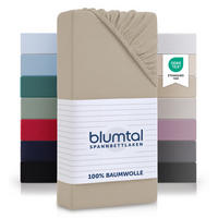 SPANNBETTLAKEN 2er Set 140/200/30 cm Taupe - Taupe, Textil (140/200cm) - Blumtal