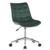DREHSTUHL Samt grün - Chromfarben/Grün, Textil/Metall (46/81/62cm) - CLP