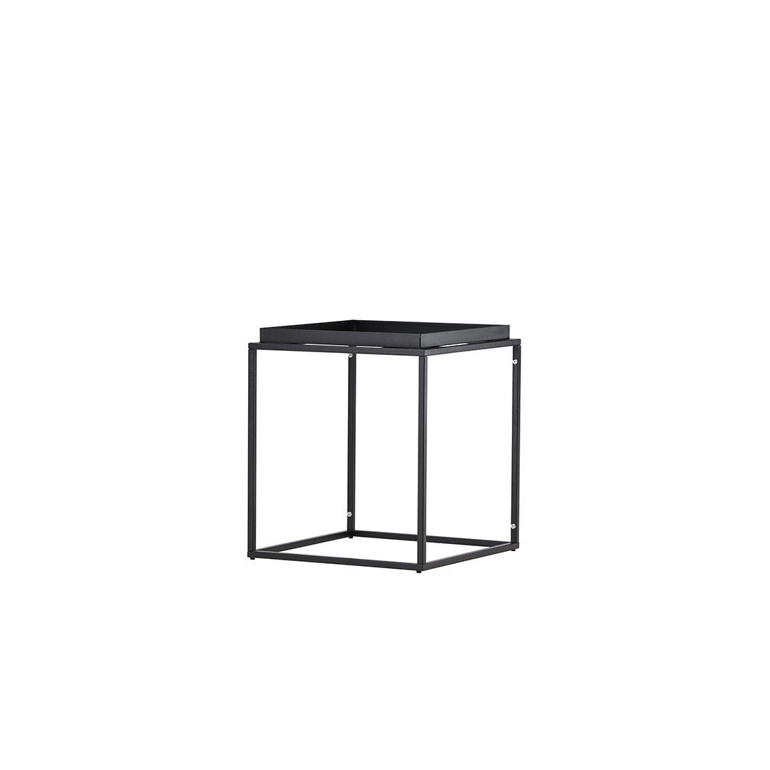 ECKTISCH, Porto, Schwarz, Metall, 45 x 45 x 51 cm - Schwarz, Metall (45/45/51cm) - ebuy24