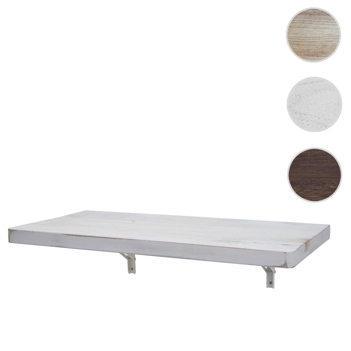 WANDTISCH KLAPPBAR rechteckig Reinweiß - Weiß, Holz (120/20/60cm) - MCW