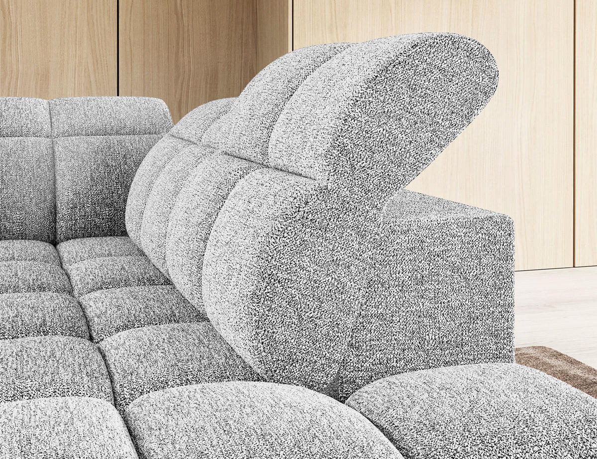 ECKSOFA Eagle R - Weiß (Coralline 01) - Weiß, Holzwerkstoff (258/208cm) - Möblo