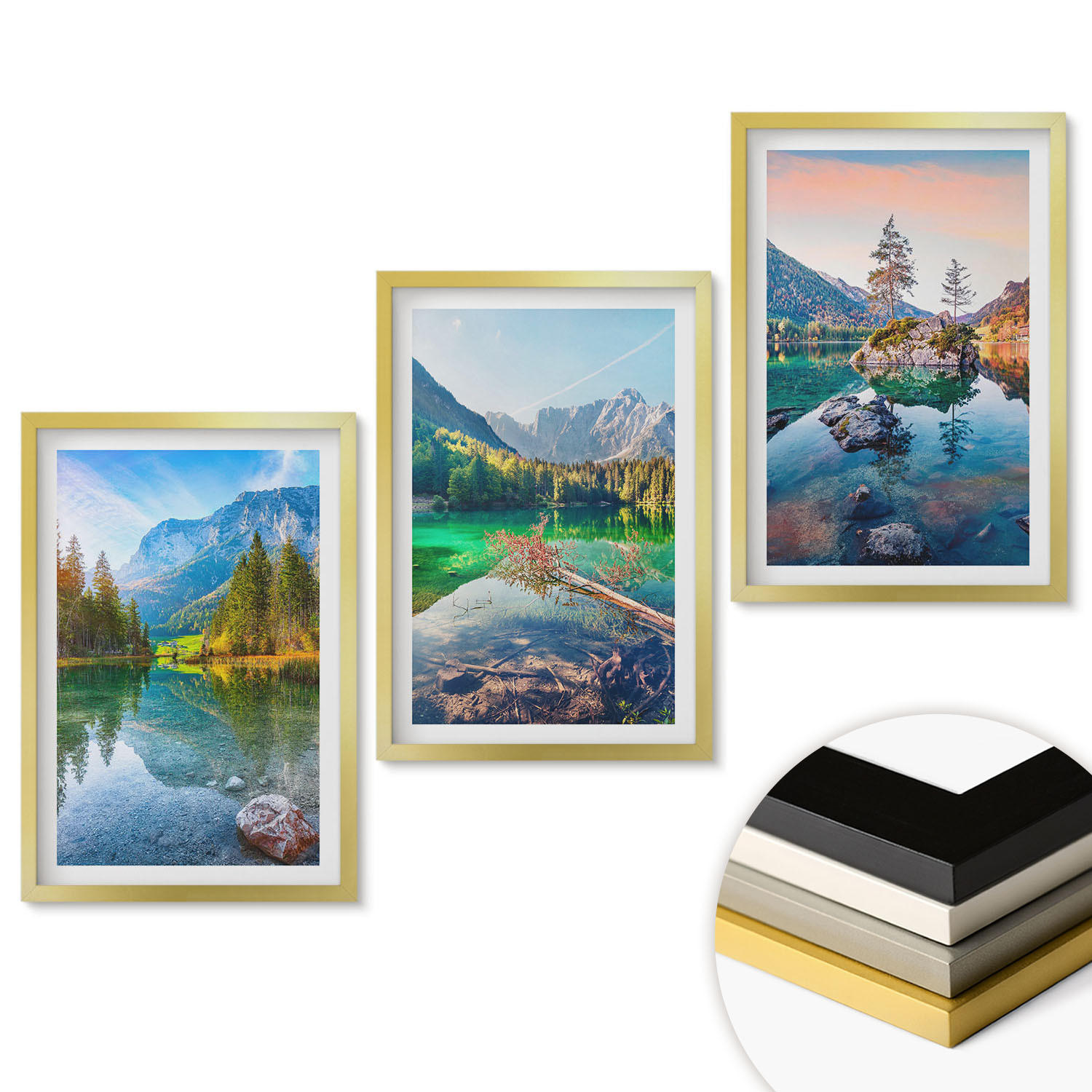 ArtPrintCave Wandbilder Gold 40x60 cm