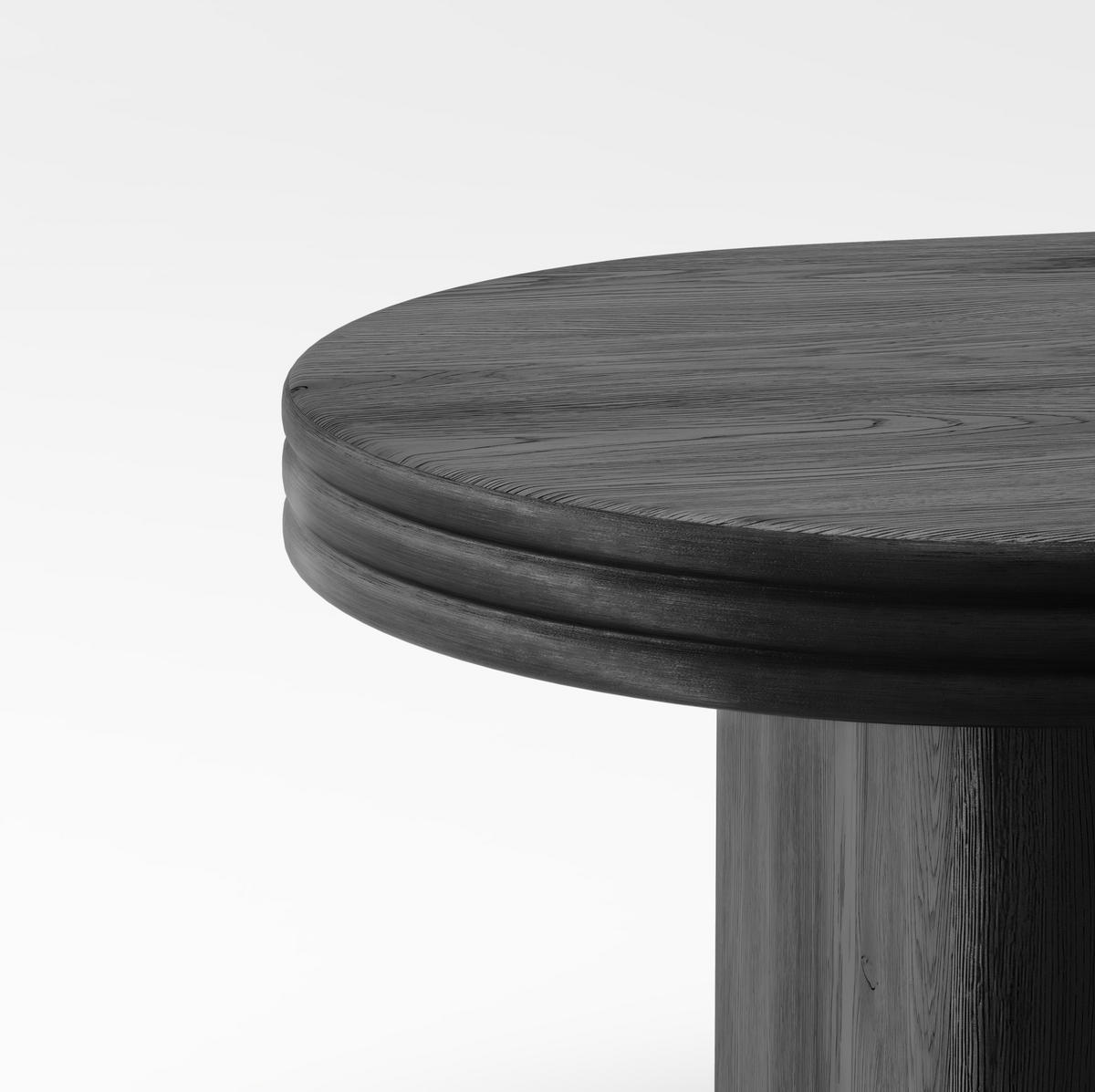 COUCHTISCH 120/60/41.5 cm schwarz aus MDF mit Holzfurnier und ovaler Form - Schwarz, Holzwerkstoff (120/60/41.5cm) - OKMYHOME
