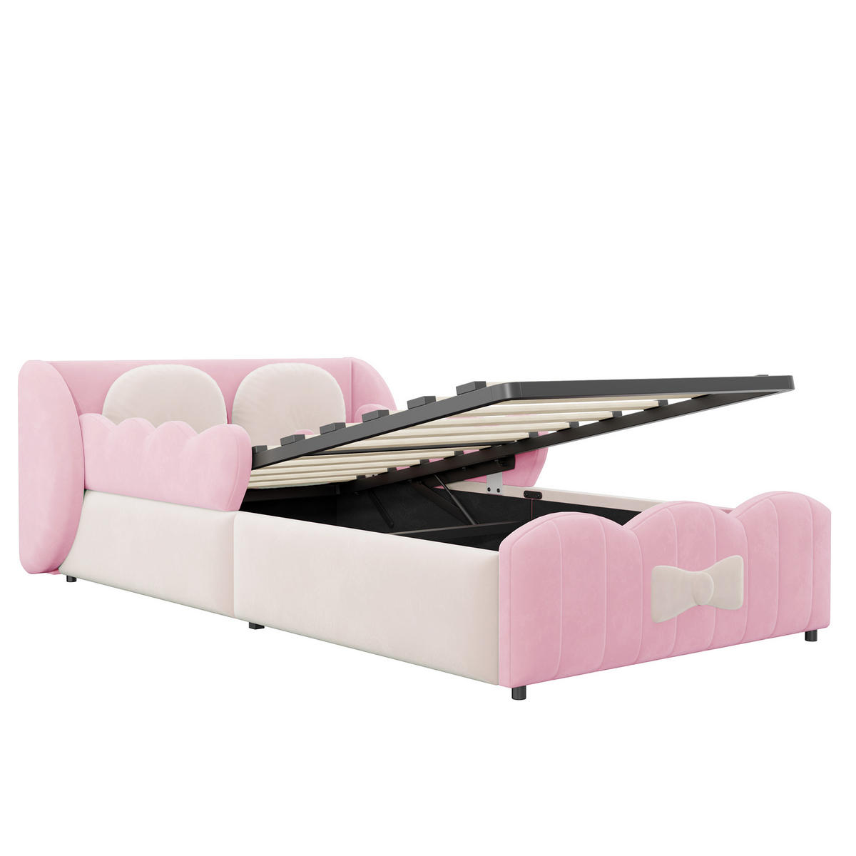 KINDERBETT 90/200 cm Rosa - Pink, Textil