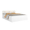 DOPPELBETT mit Bettkasten Ampo 90x200 cm Weiß /Gold - Goldfarben, Textil (90/200cm) - Meblito