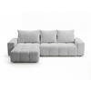 ECKSOFA Bresso Bouclé-Stoff Hellgrau - Hellgrau, Holz/Textil (255/168cm) - Graingold