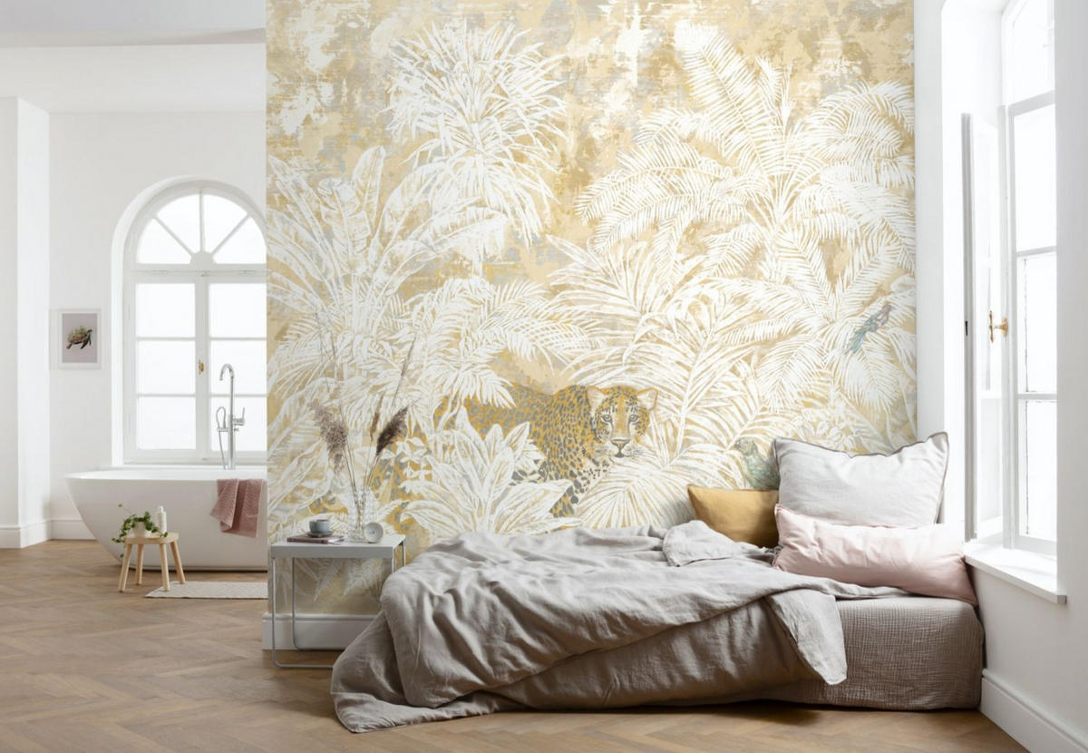 FOTOTAPETE Dschungel 300 x 280 cm - Beige, Papier (300/280cm) - Sanders & Sanders