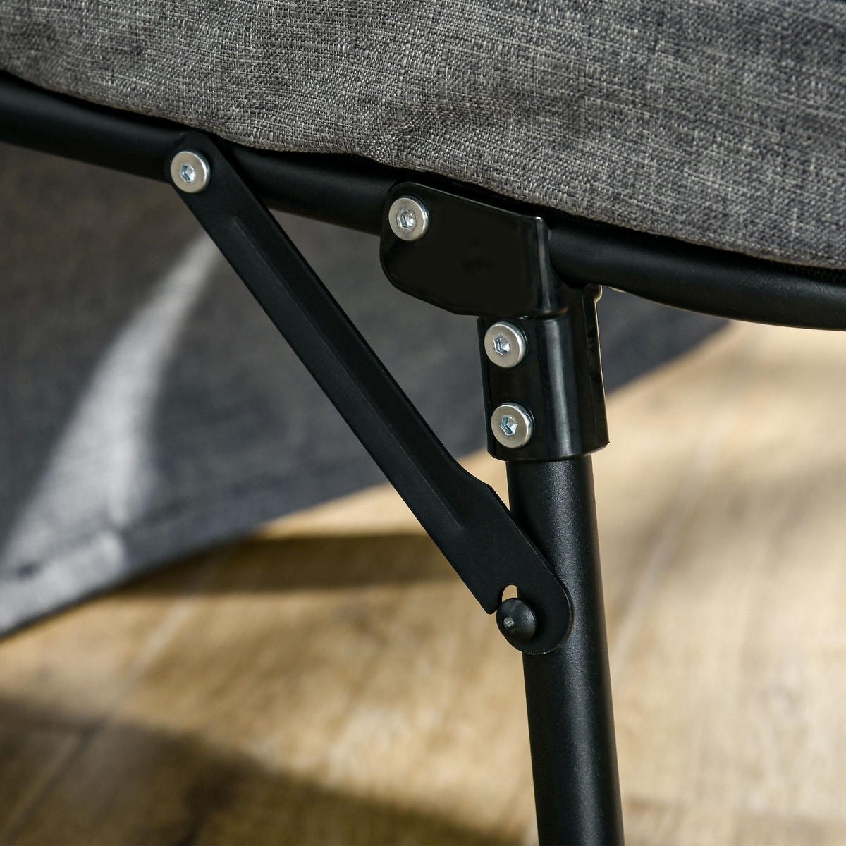 KLAPPBETT 4-in-1 mit verstellbarer Rückenlehne 188x75 cm Grau - Grau, Metall (75/188cm) - Meubliv
