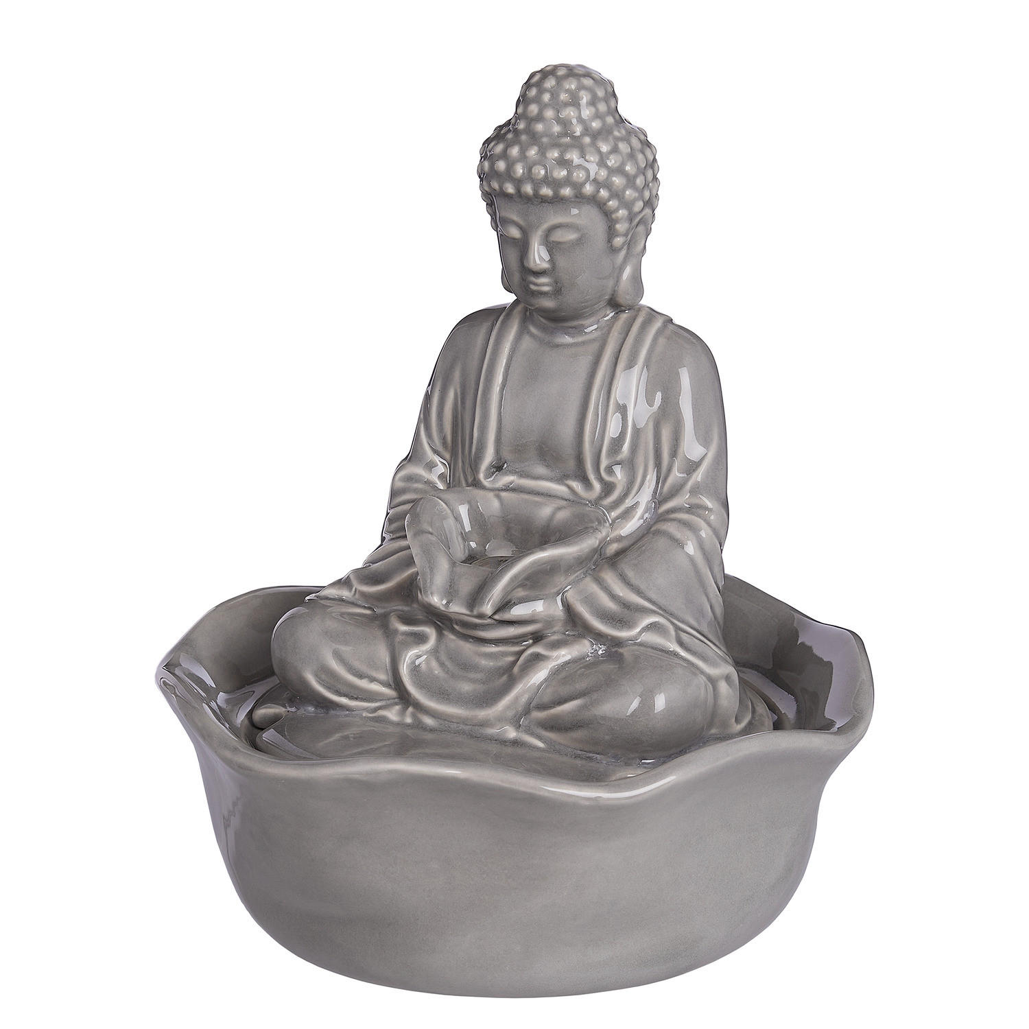 TISCHBRUNNEN Balance - Grau, Keramik (21/24/21cm) - BUTLERS