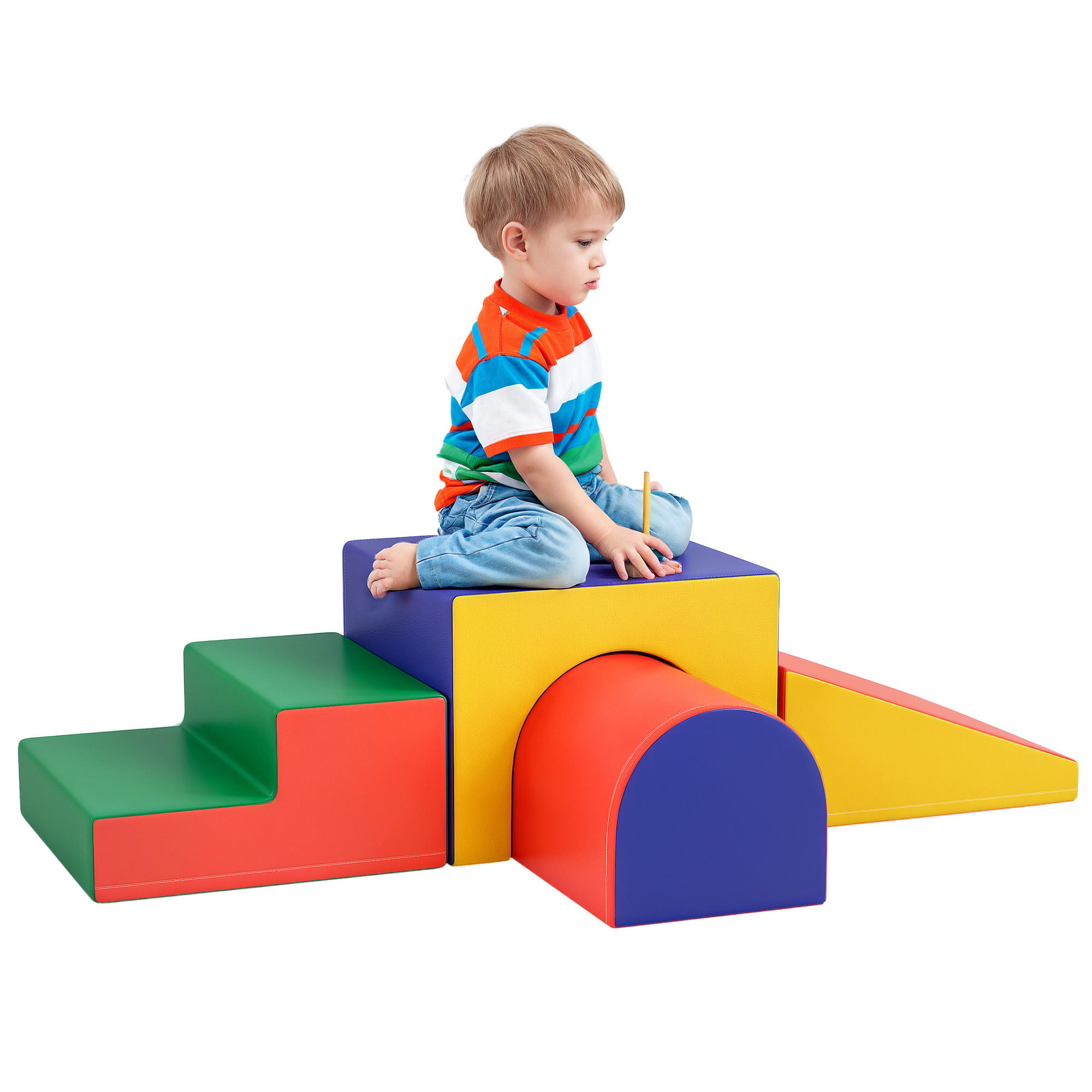 MOTORIKSPIEL DE-18207 4-teilig, hochdichter Schaum Bunt - Multicolor, Kunststoff (50/39/150cm) - ComfortXL