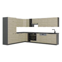 ROHOVÁ KUCHYŇ Fame-Line Dubový panel/antracit - antracitová/barva dubu, kompozitní dřevo (347/81.6/60cm) - Vicco