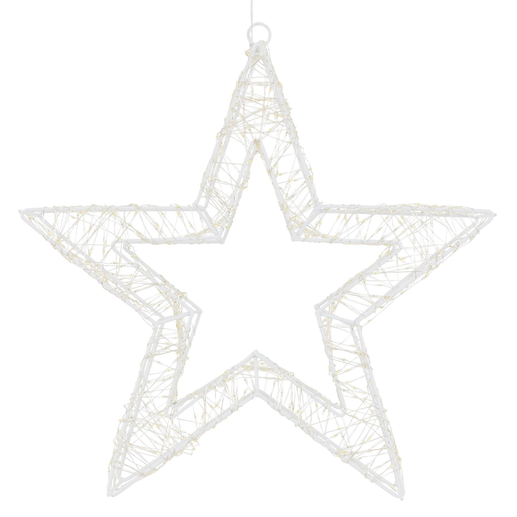 WEIHNACHT STERN 50 cm - Weiß, Metall (8/50/50cm)