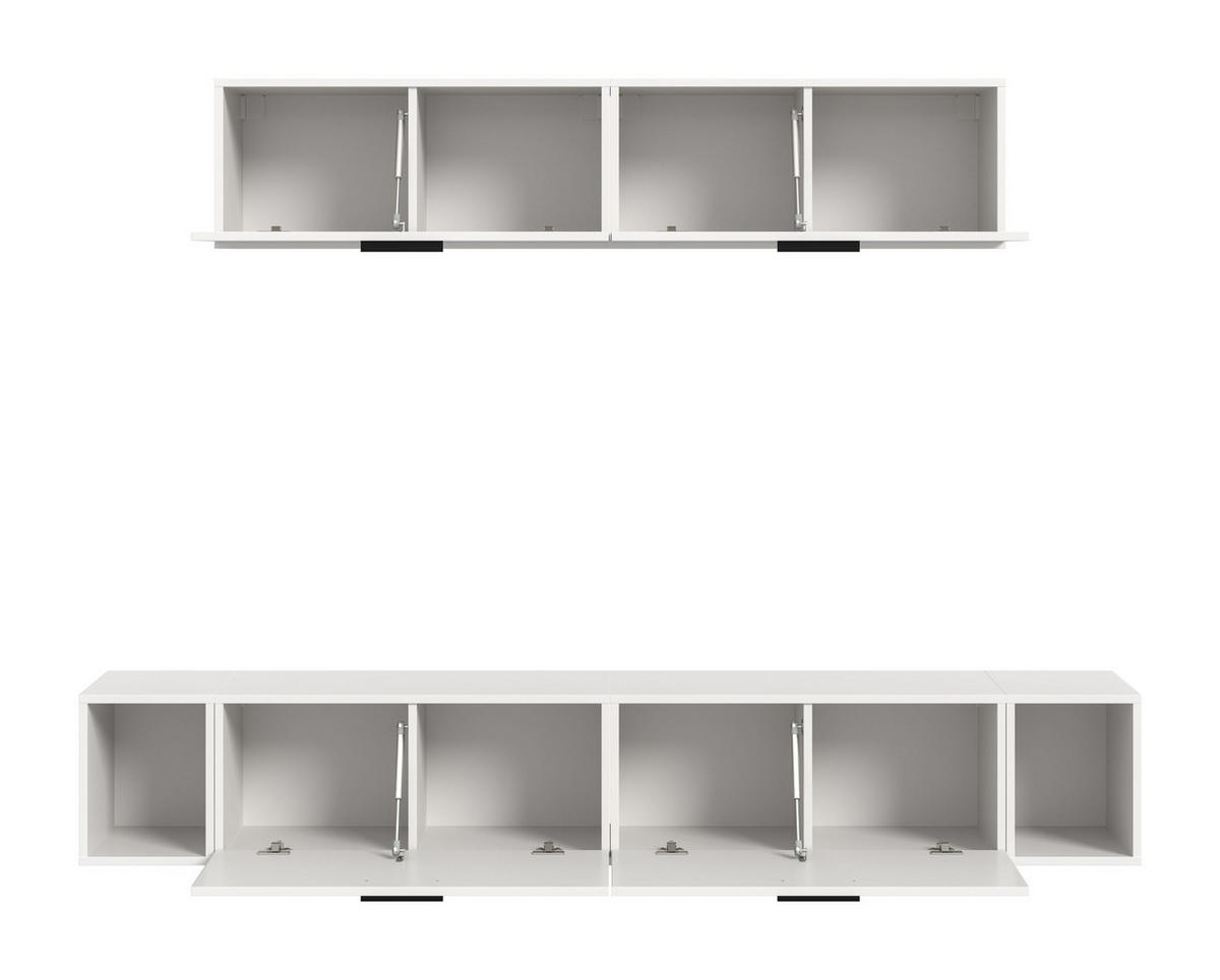 WOHNWAND The One weiß 202/34/184 cm - Weiß, Holzwerkstoff (202/184/34cm) - Xonox