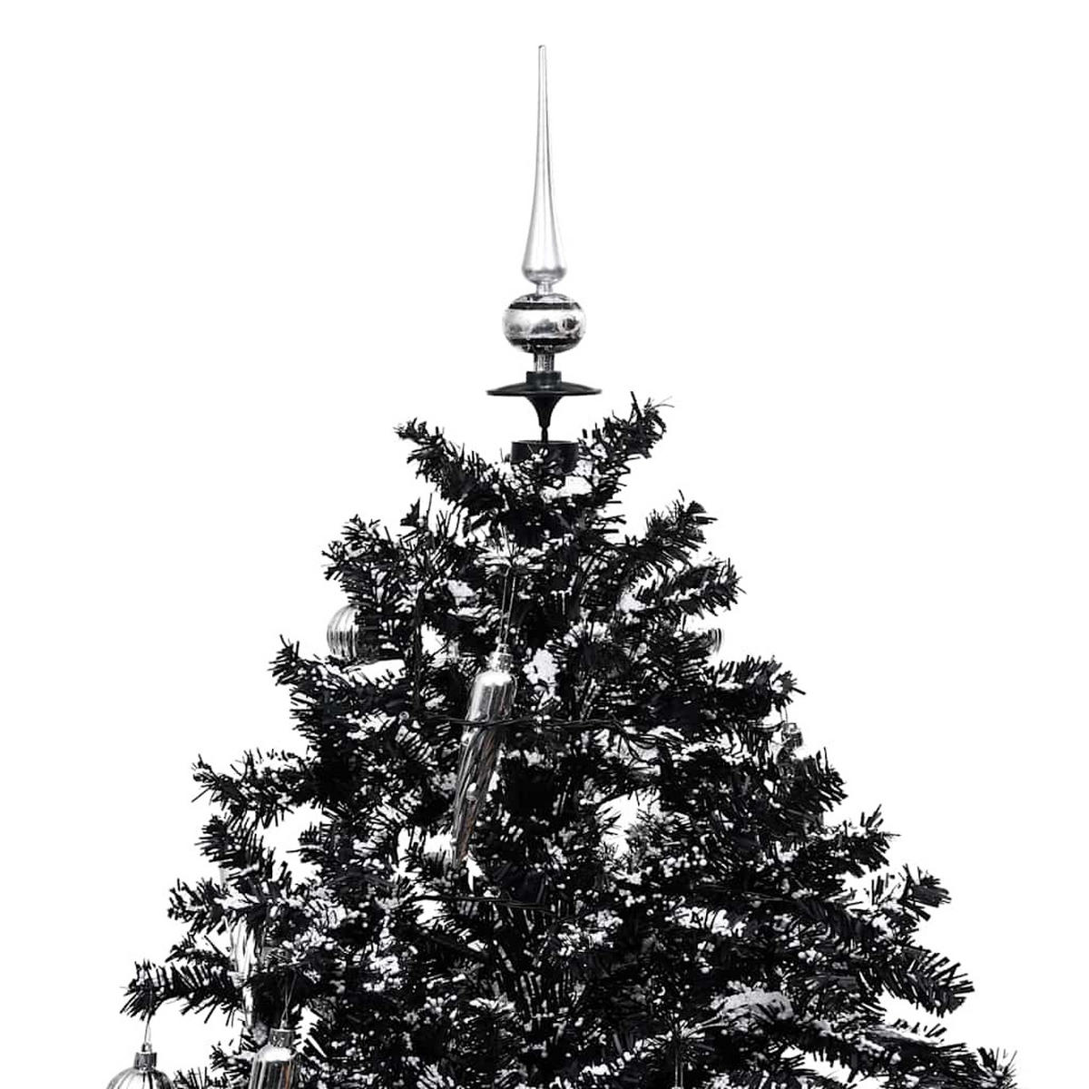 WEIHNACHTSBAUM Schneiender Mit Schirmfuss Schwarz 190 Cm Pvc - Schwarz, Kunststoff (190cm) - vidaXL