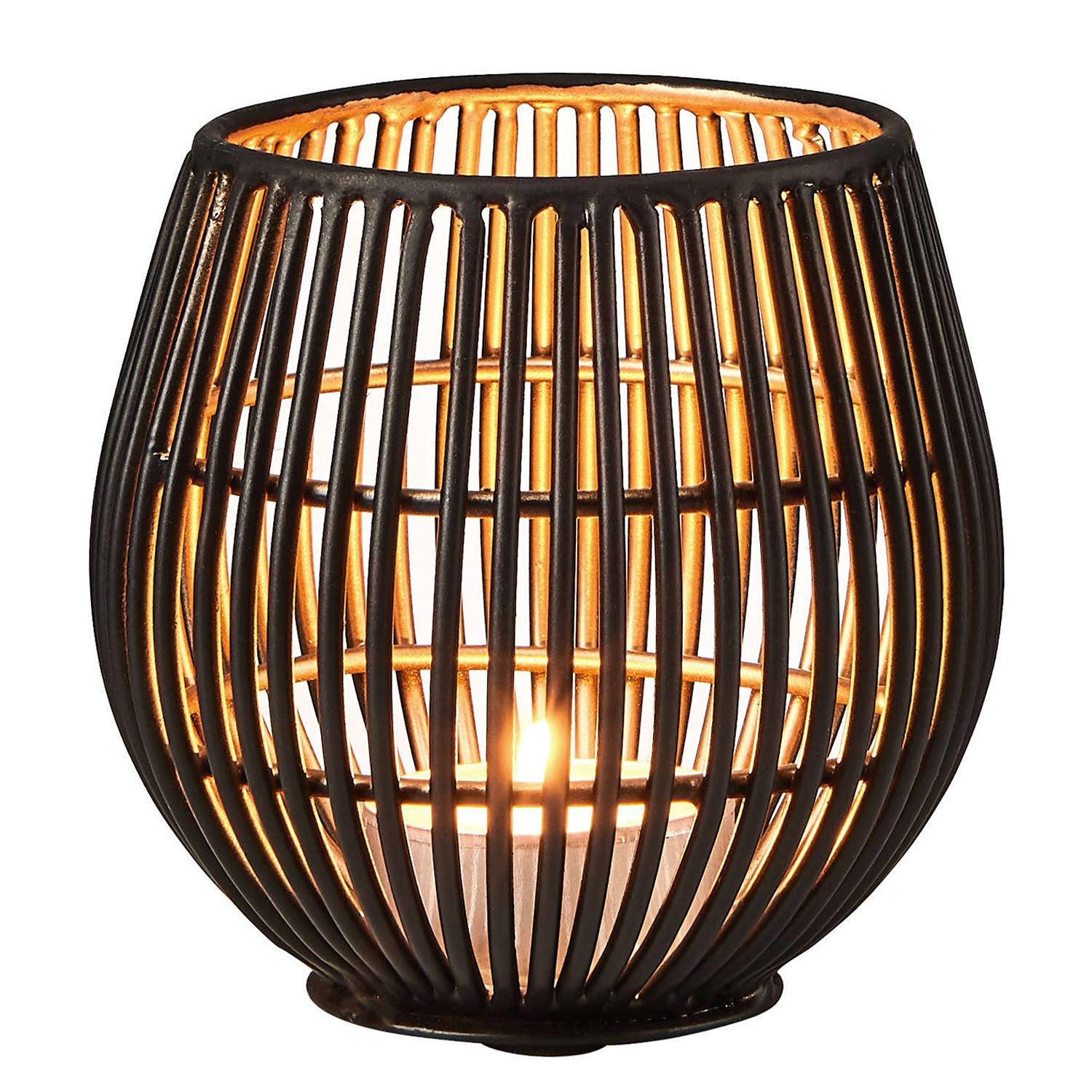 TEELICHTHALTER Yoko - Schwarz, Metall (9cm) - Butlers