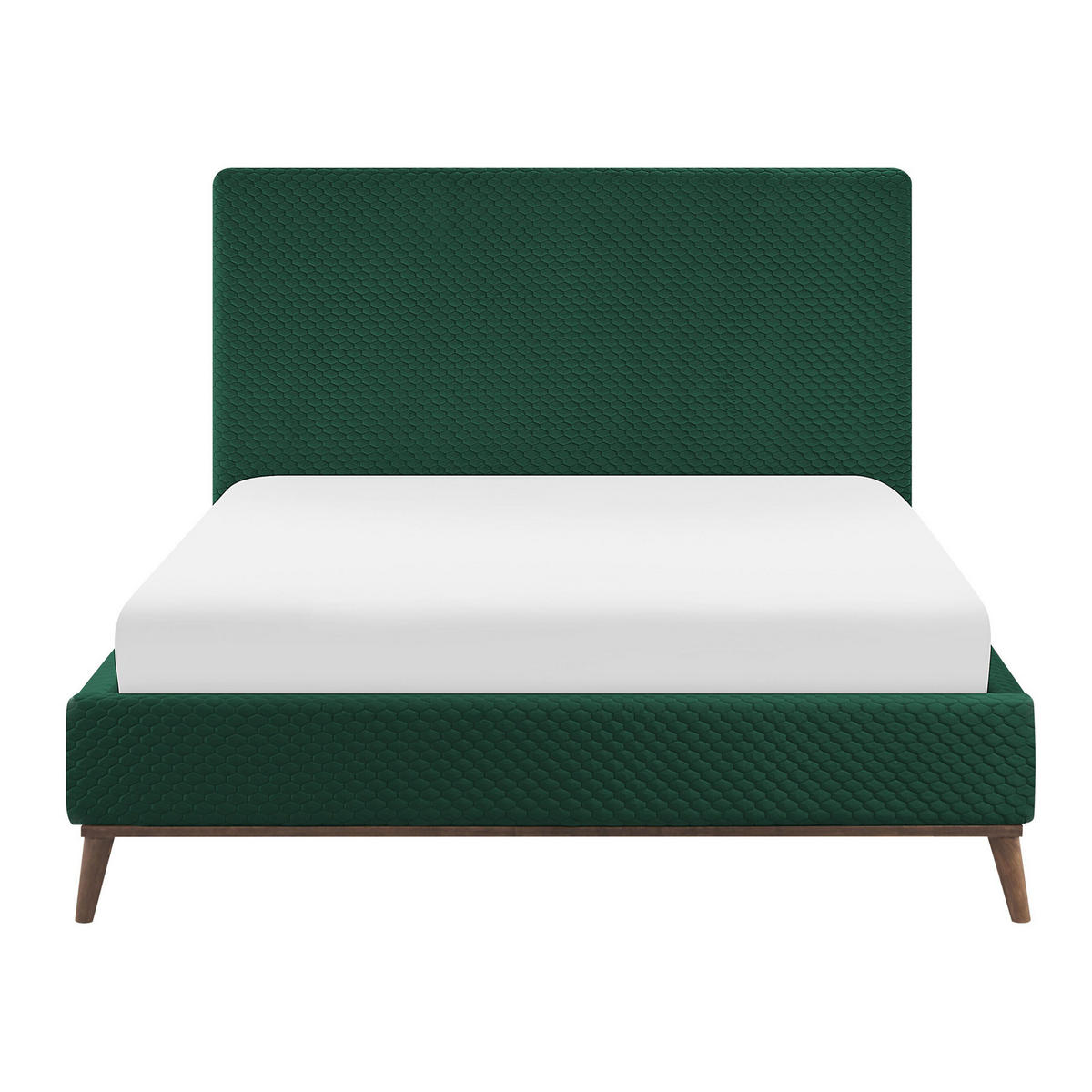 POLSTERBETT 140/200cm Dunkelgrün Bayonne - Dunkelgrün, Textil (140/200cm) - Beliani