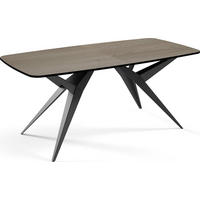 ESSTISCH Trax ausziehbar rechteckig oval, Braun 200-280/90/76 - Eichefarben/Schwarz, Holzwerkstoff/Metall (90/276/76cm) - WFL GROUP