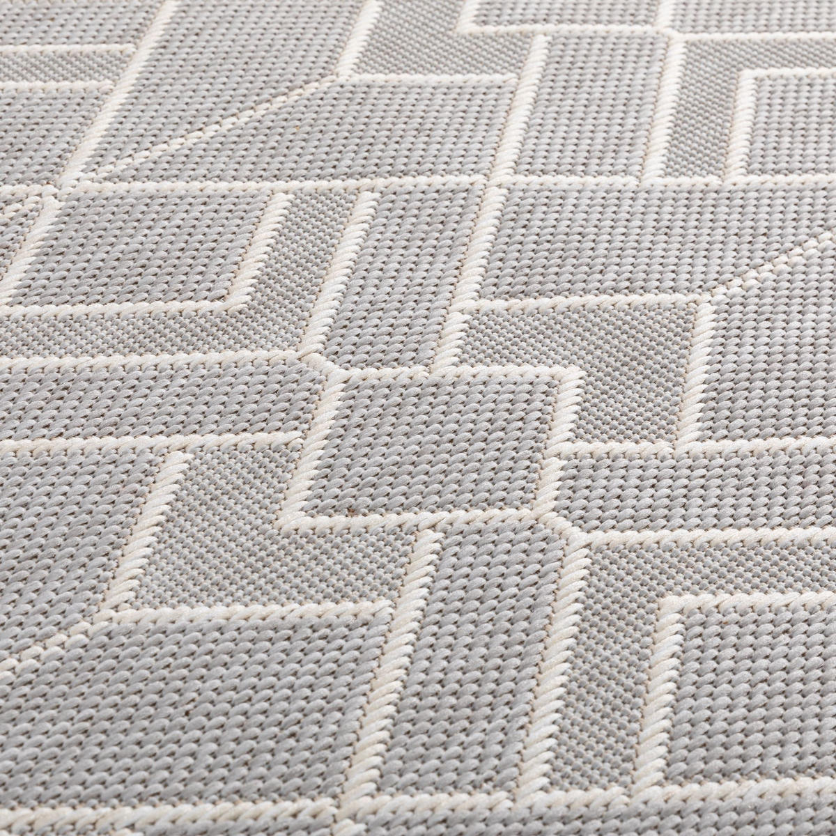 OUTDOORTEPPICH 80/150 cm Bergen Raute - Grau, Textil (80/150cm) - Steffensmeier