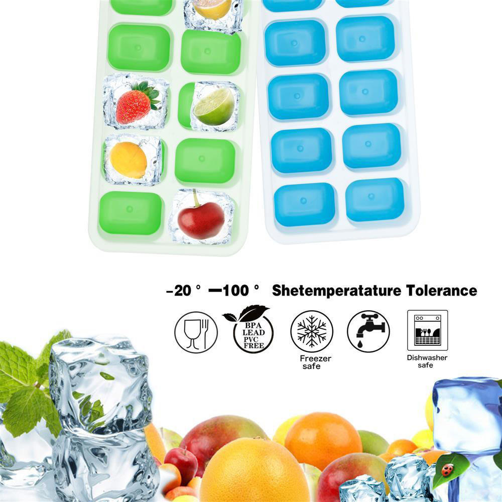 EISWÜRFELFORM 4er Set - Blau, Kunststoff (9.9/2.9/25.5cm) - Intirilife