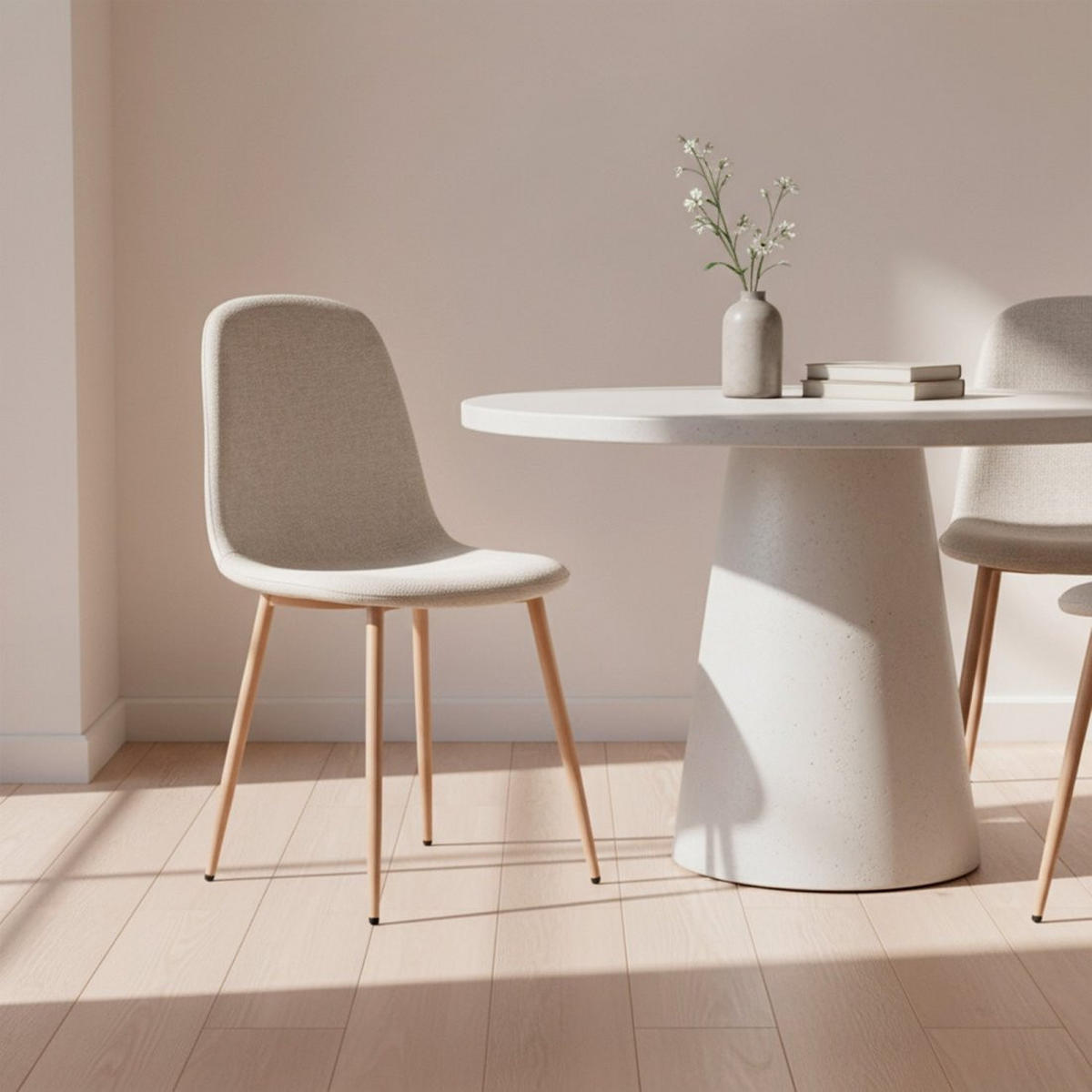 ESSZIMMERSTUHL Ellis Beige 43 cm x 87 cm - Beige, Textil (43/87/54cm) - Klast Home