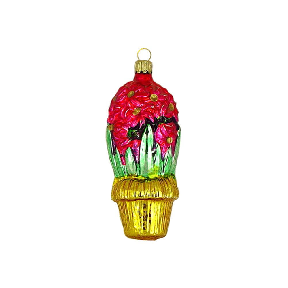 CHRISTBAUMSCHMUCK Blumenkorb rosa 11 cm - Multicolor, Metall (0.1/11/0.1cm)