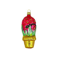 CHRISTBAUMSCHMUCK Blumenkorb rosa 11 cm - Multicolor, Metall (0.1/11/0.1cm)