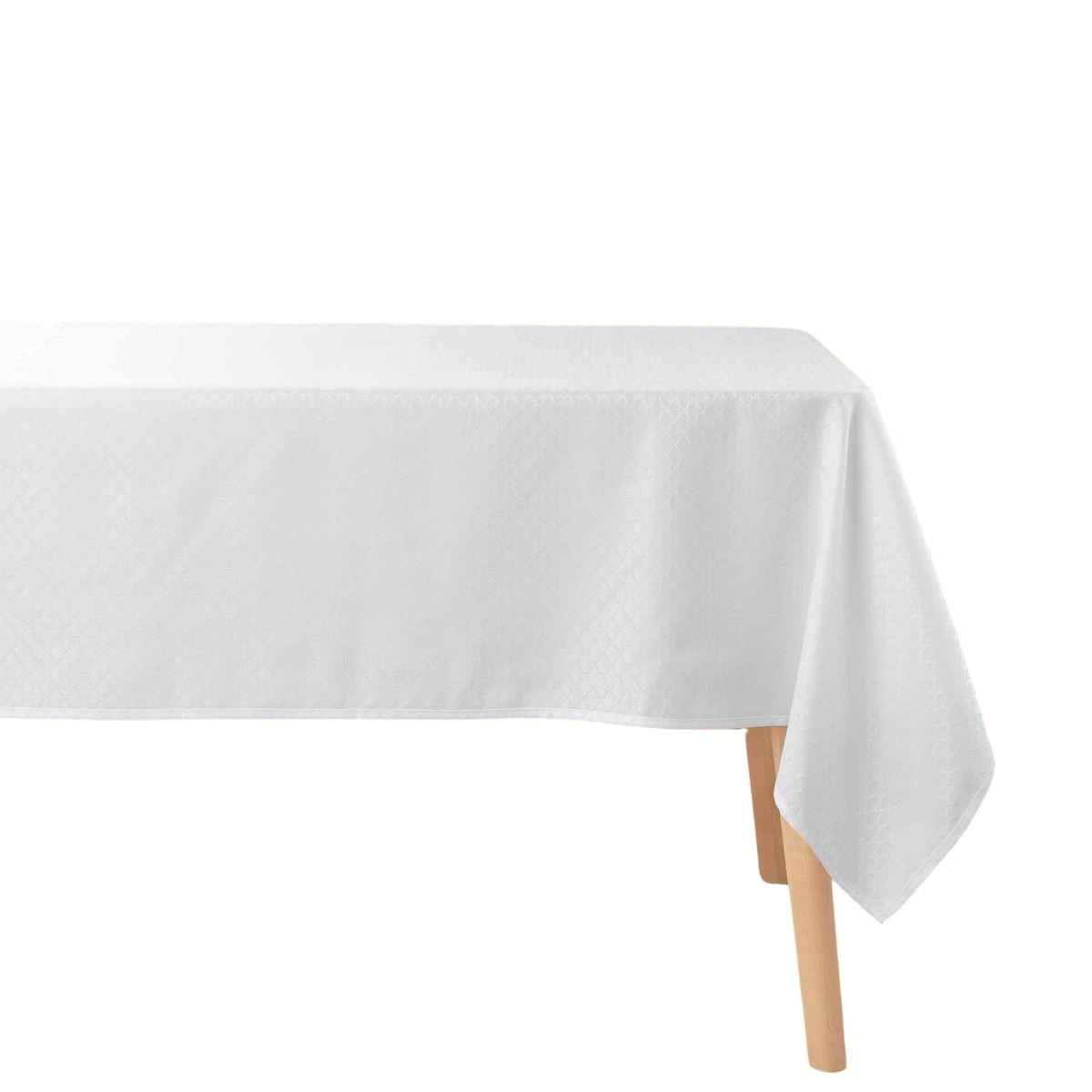 TISCHDECKE Artea 140/240 cm - Weiß, Textil (140cm) - Douceur d´intérieur