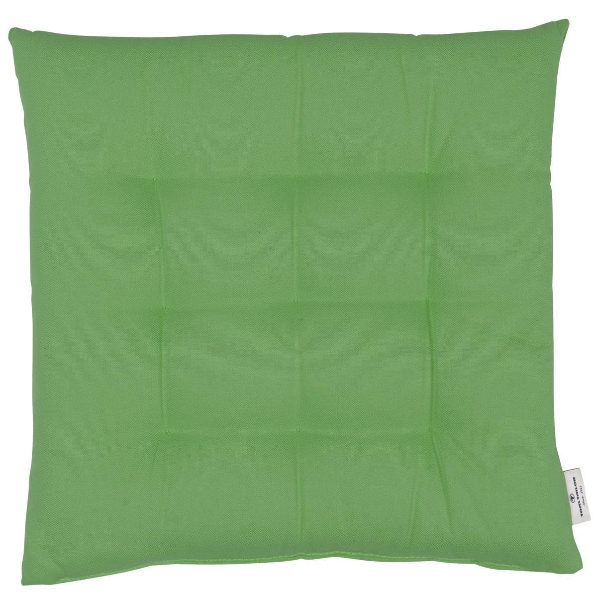 SITZKISSEN MIT 9 PUNKT-STEPPUNG DOVE - Grün, Textil (40/40/5cm) - Tom Tailor
