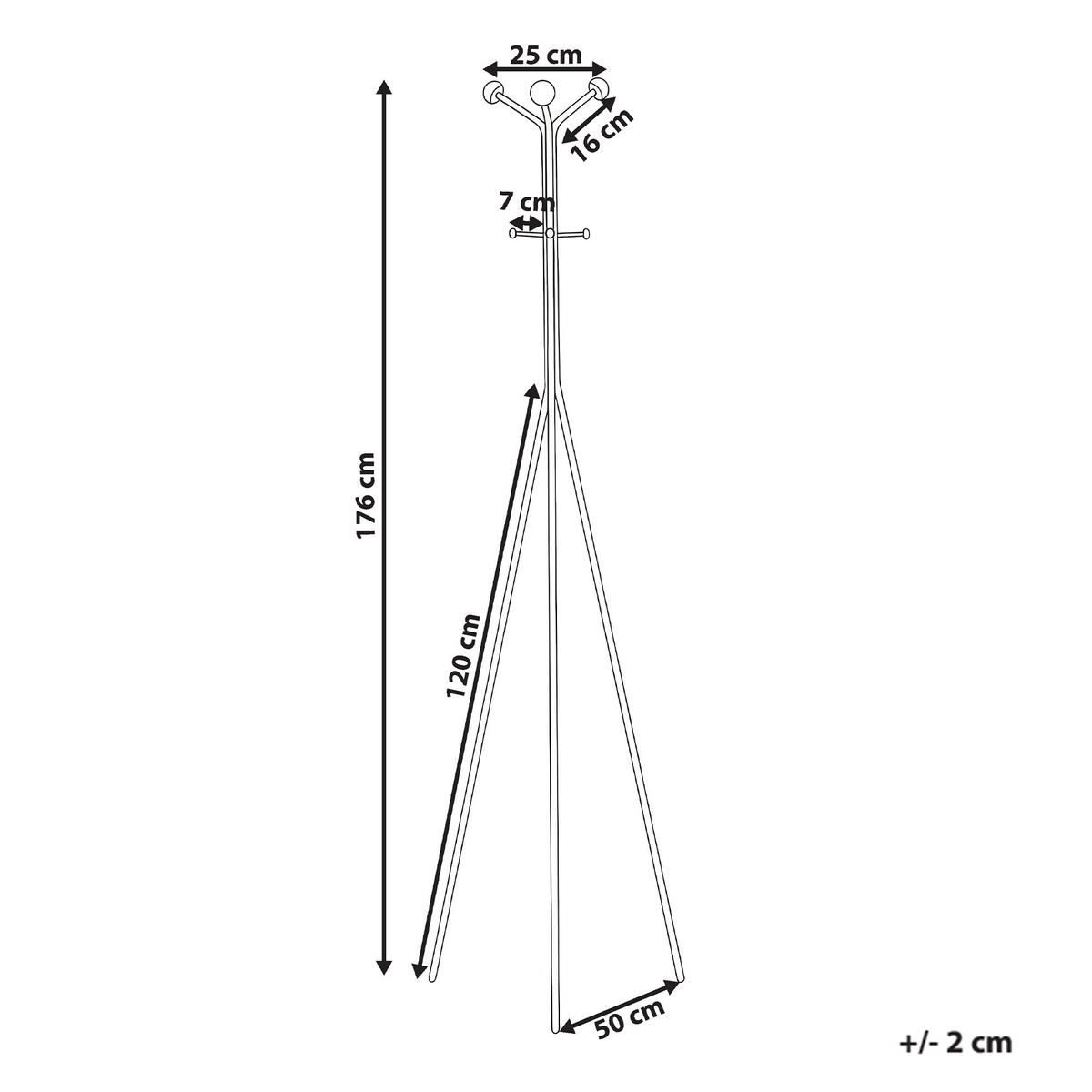 GARDEROBENSTÄNDER Weiß Arnot - Weiß, Metall (50/176/50cm) - Beliani
