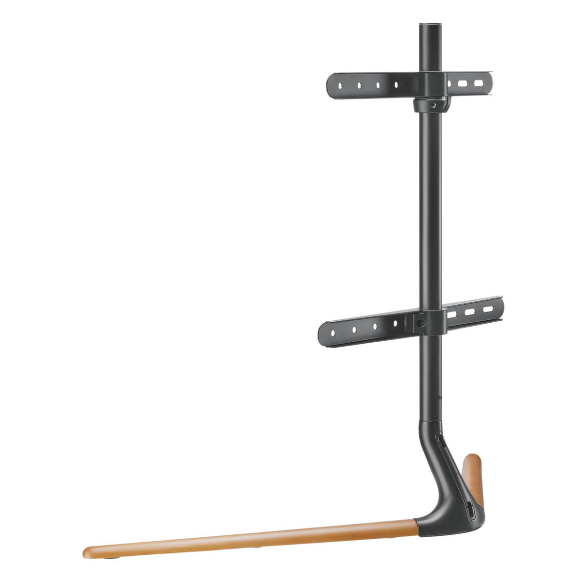 TV-STANDFUSS Ystad - Buchefarben/Schwarz, Holz/Kunststoff (97/76.5/35cm) - pro.tec