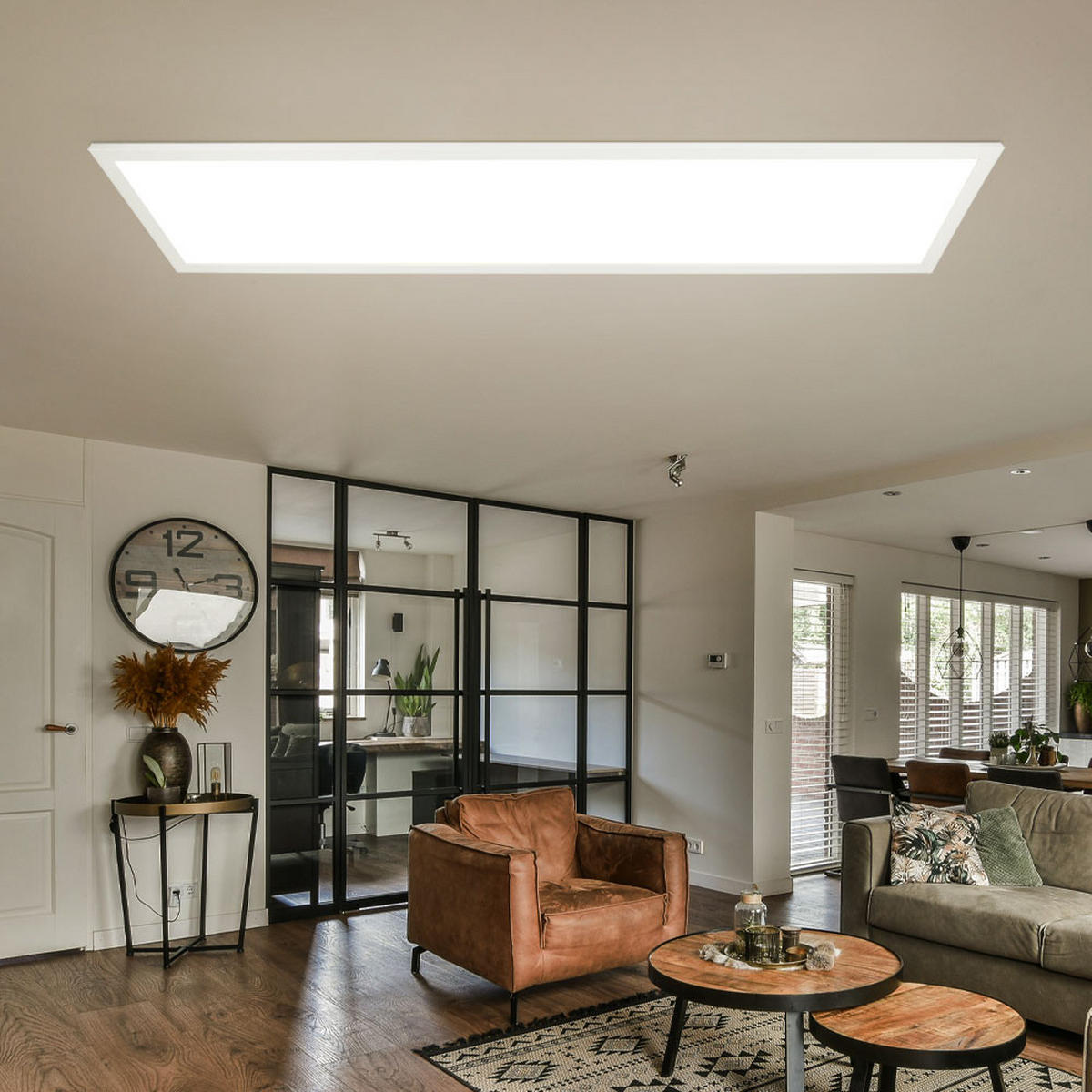 LED DECKENLEUCHTE Aluminium Weiß - Weiß, Metall (80/20/5cm) - Globo Lighting