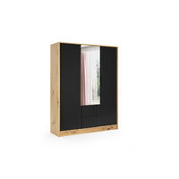KLEIDERSCHRANK NOA - 150 cm - Eiche Artisan|Schwarz - Schwarz/Eiche Artisan, Holzwerkstoff (150/200/51cm) - ALTDECOR