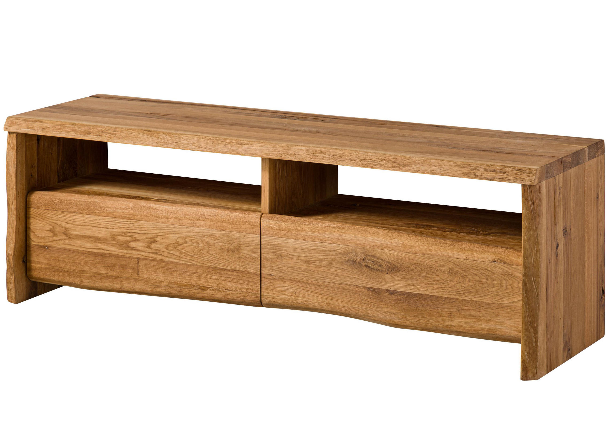 TV-BOARD Wildeiche 151x45x50 natur geölt PURE OAK #108 - Naturfarben, Holz (151/50/45cm) - Massivmoebel24