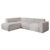 ECKSOFA ZAVO Feiner Mischstoff in Grau - Grau, Holzwerkstoff/Kunststoff (310/218cm) - Idohome
