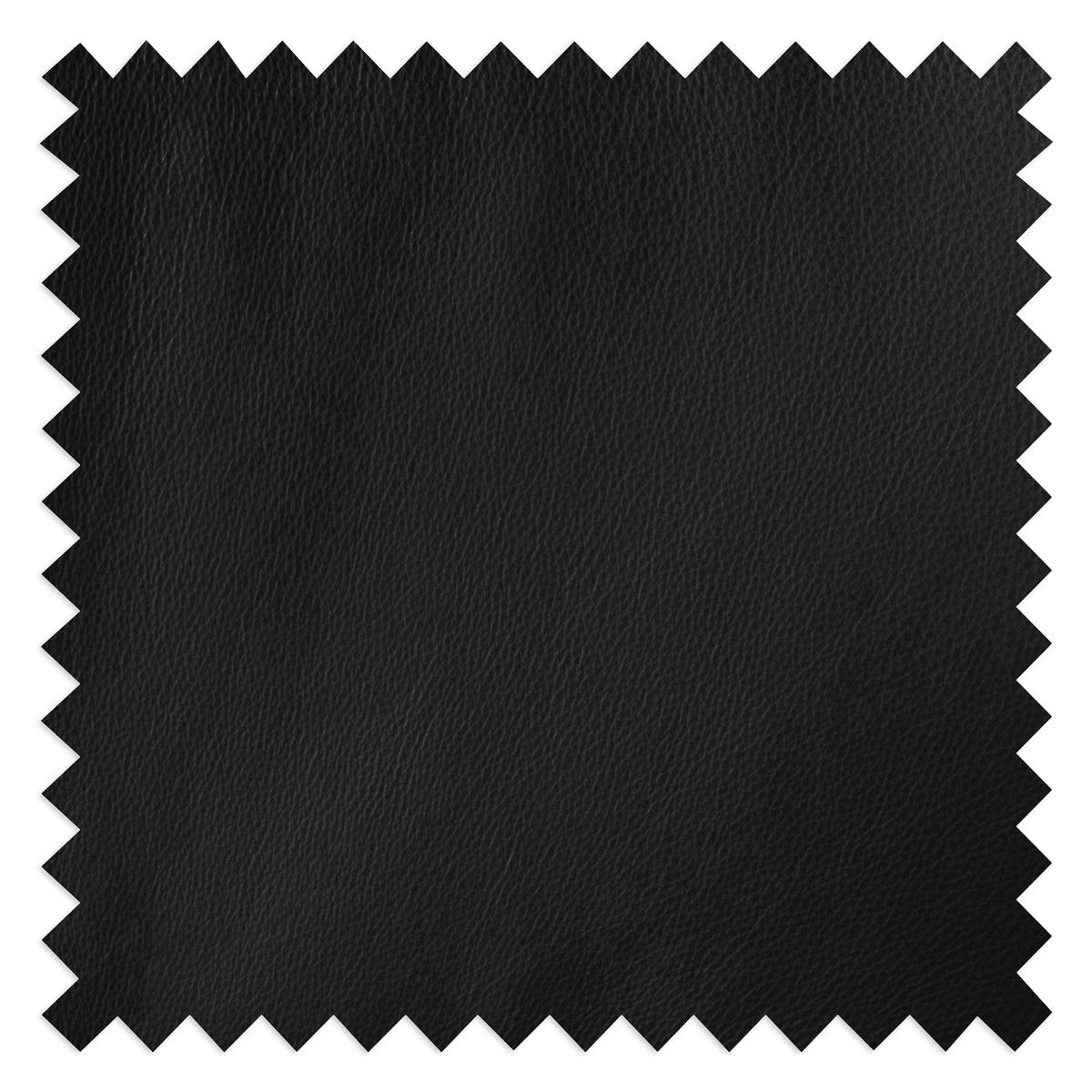 POLSTERHOCKER - Chromfarben/Schwarz, Leder/Metall (108/40/69cm) - home24