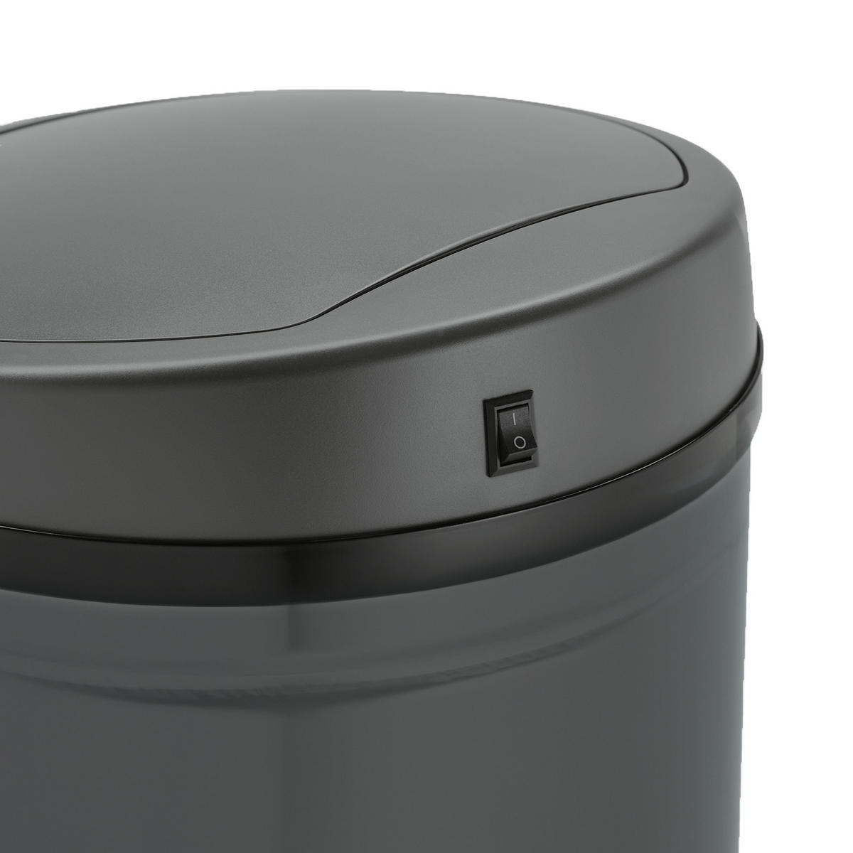 SENSORMÜLLEIMER 30L - Grau, Metall (32/51/32cm) - SVITA