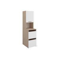 BADSCHRANK - 47.2cm x 66.8cm - Holzspan - naturfarben hell, weiß - ERKANO - Naturfarben, Holz (47.2/184.4/66.8cm) - Vente-Unique
