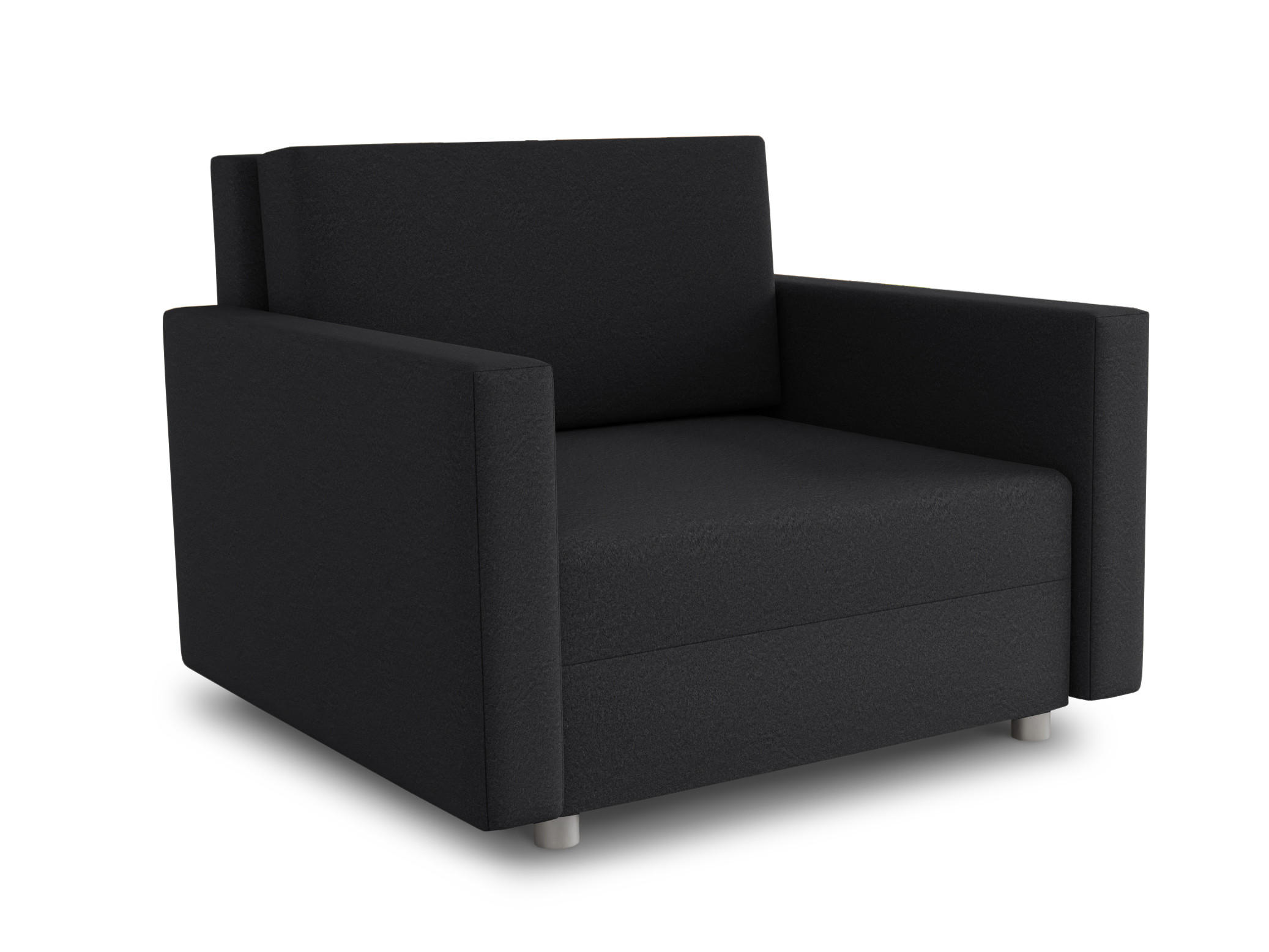 SCHLAFSOFA Pura Midi - Silberfarben/Schwarz, Holz/Kunststoff (102/83/105cm)