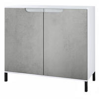 KOMMODE Sylt Beton Oxid Optik - Hellgrau, Holzwerkstoff (92.5/83.5/35cm) - Vladon