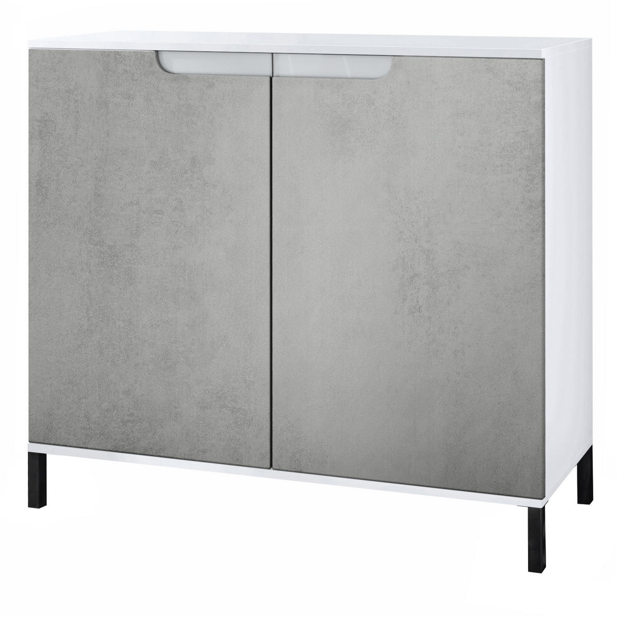 KOMMODE Sylt Beton Oxid Optik - Hellgrau, Holzwerkstoff (92.5/83.5/35cm) - Vladon