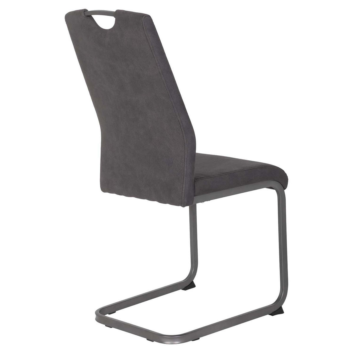 ESSGRUPPE Lucia, 5 tlg. - Tisch Artisan, 4 Stühle Anthrazit - Anthrazit/Eiche Artisan, Holzwerkstoff/Textil (140/76/90cm) - Möbel Stellbrink