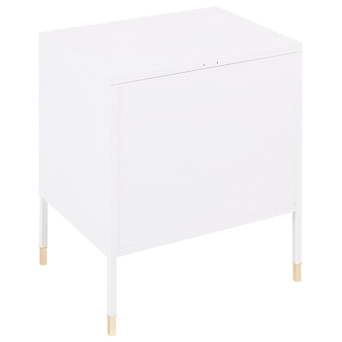NACHTTISCH Metall weiß 45/35/51 cm Ossett - Weiß, Metall (45/51/35cm) - Beliani