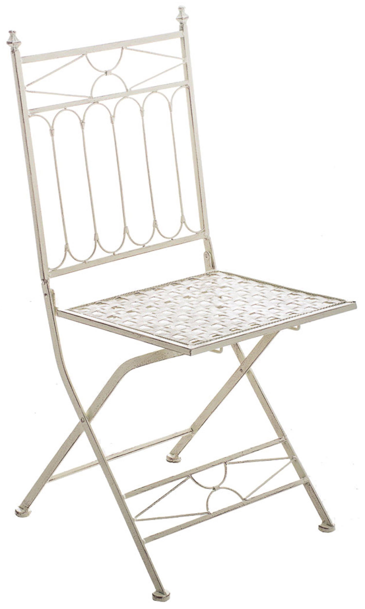KLAPPSTUHL Asiri - 2er Set - antik-creme - Naturfarben, Metall (40/43/95cm) - TPFLiving